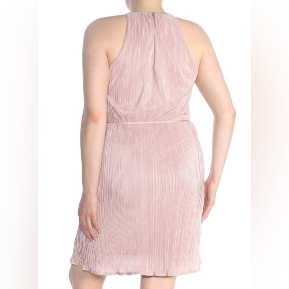 RACHEL ROY Womens metallic Pink Pleated Sleeveless Above The Knee Party Shift - Picture 6 of 11